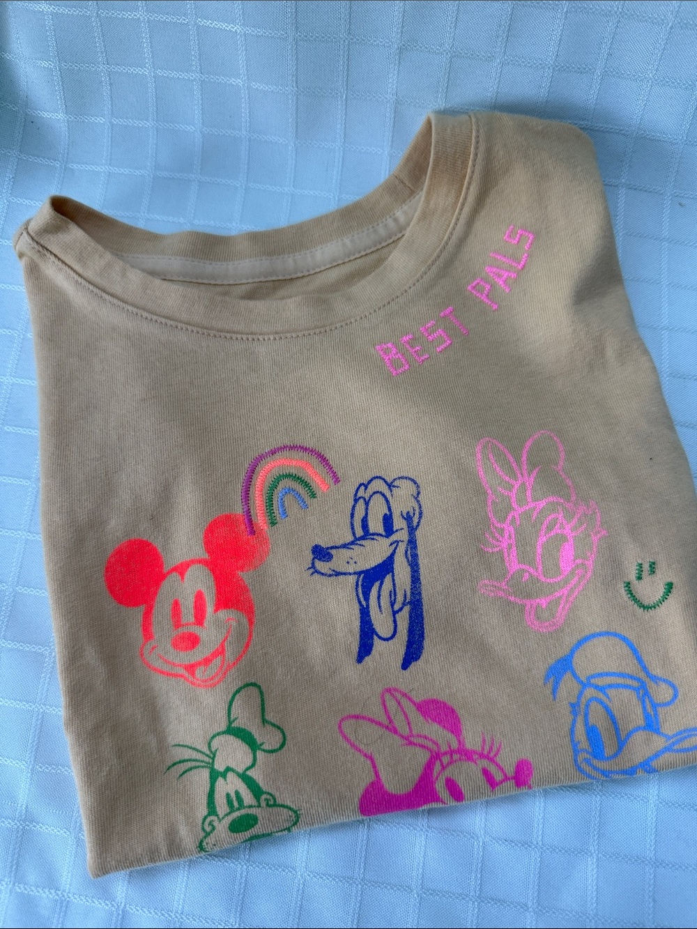 New GAP Kids "Best Pals" Graphic Cotton Tee - Tan with Multicolor Characters